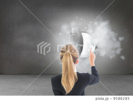 Composite image of businesswoman pointing somewhere Composite image of businesswoman pointing somewhere 9586285