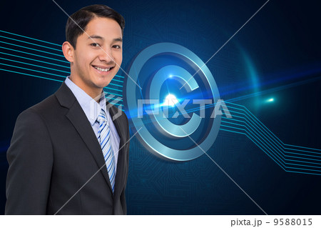 Composite image of smiling asian businessman 9588015