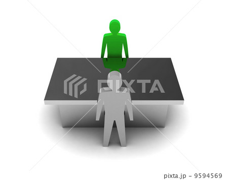 Discussion with Boss. Concept 3D illustration Discussion with Boss. Concept 3D illustration 9594569