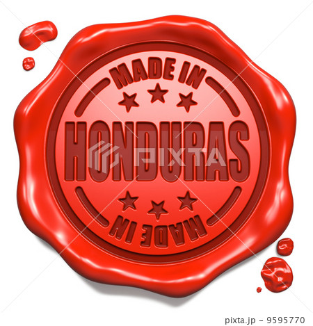 Made in Honduras - Stamp on Red Wax Seal. 9595770