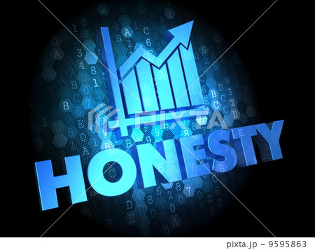 Honesty Concept on Digital Background. 9595863