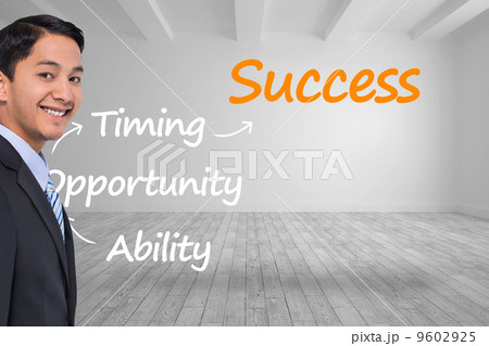 Composite image of smiling asian businessman Composite image of smiling asian businessman 9602925