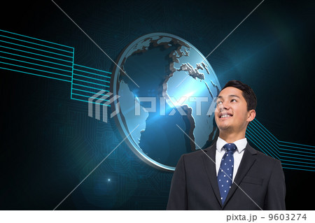 Composite image of smiling asian businessman Composite image of smiling asian businessman 9603274