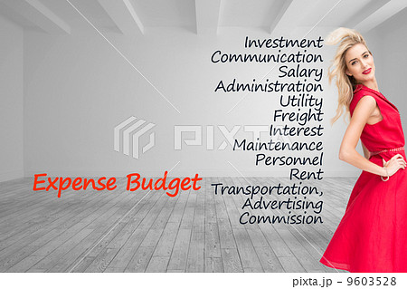 Composite image of happy blonde posing 9603528