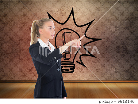Composite image of businesswoman pointing somewhere Composite image of businesswoman pointing somewhere 9613146