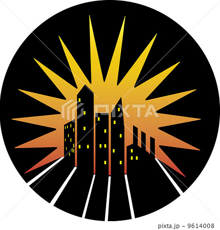 City skyline silhouette icon 9614008