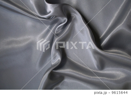 Smooth elegant silvery grey silk as background 9615644