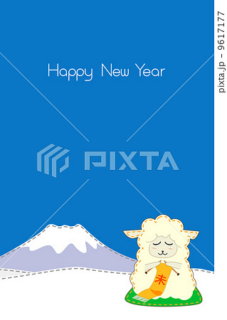 冬の羊の刺繍 9617177