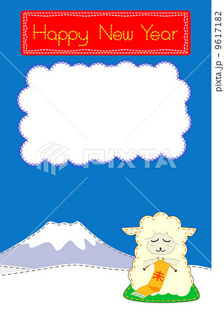 冬の羊の刺繍 9617182