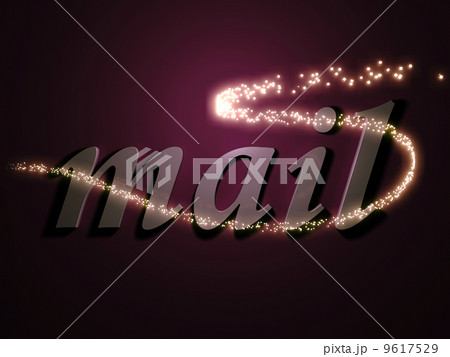 Mail 3d inscription with luminous line with spark Mail 3d inscription with luminous line with spark 9617529