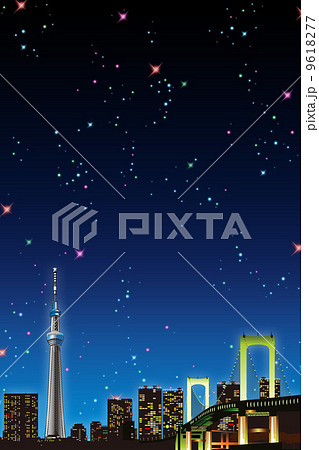 東京夜景のイメージイラスト 9618277