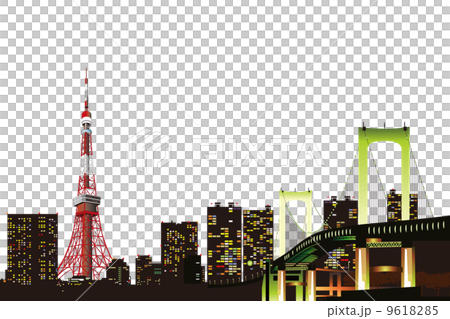 Illustration of Tokyo night view 9618285