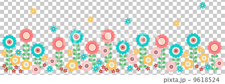 斯堪的納維亞花卉圖案邊框多彩 9618524