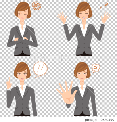 Business woman expression Various poses 9620359