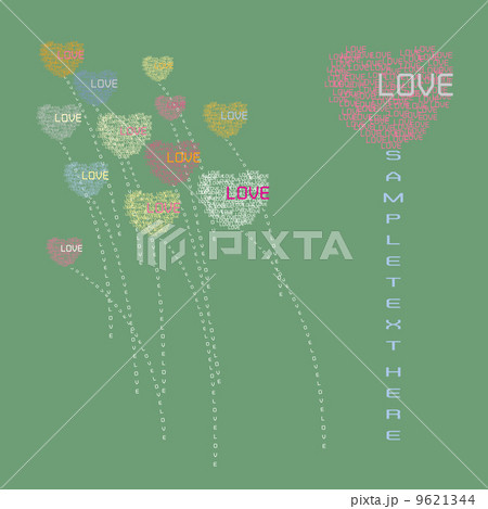 Heart flower greeting card Heart flower greeting card 9621344