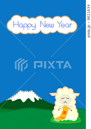 緑の羊の刺繍 9621634