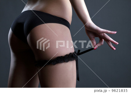 Elastic woman's booty in black panties Elastic woman's booty in black panties 9621835