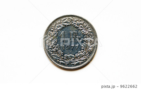 スイス・フラン 1フラン硬貨の写真素材 [9622662] - PIXTA