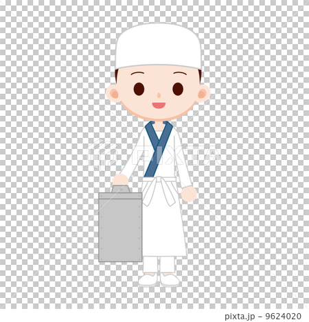 出前持ちの男性店員 9624020