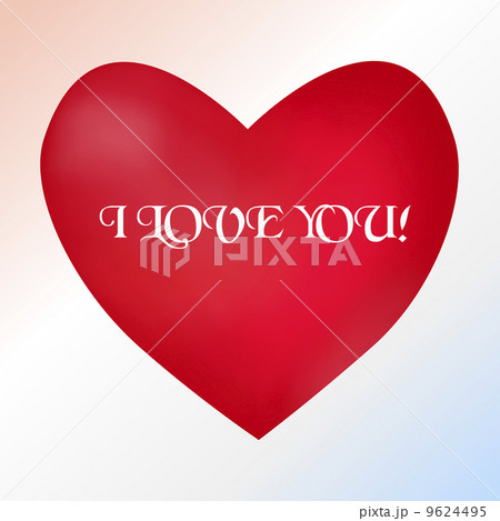 Postcard with a heart on a light background with a Declaration o 9624495