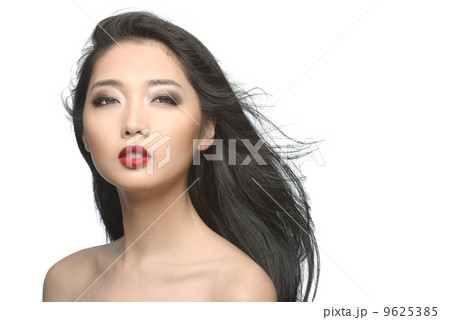 Fashion beauty shot young woman studio isolated white background  9625385
