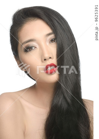 Fashion beauty shot young woman studio isolated white background  9625391