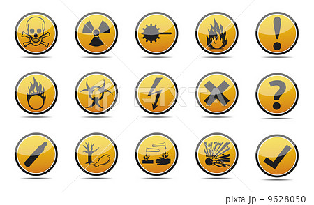 Danger circle warning sign set Danger circle warning sign set 9628050