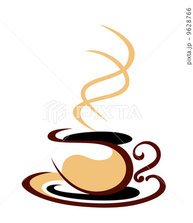 Hot steaming cup of coffee 9628766