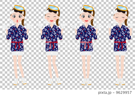 女性の表情 全身 海女 9629957