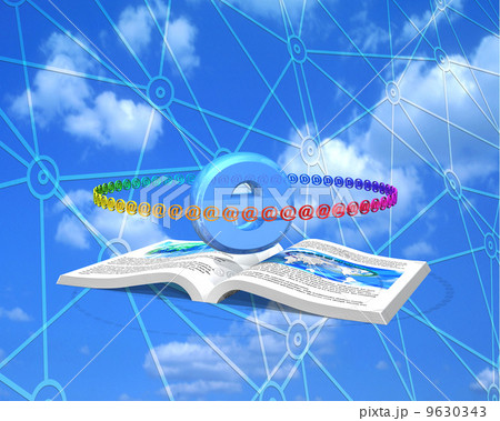 インターネットブラウザ／書籍の上のエクスプローラー 9630343