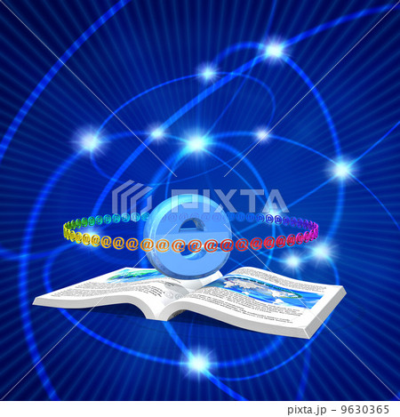 インターネットブラウザ／書籍の上のエクスプローラー 9630365