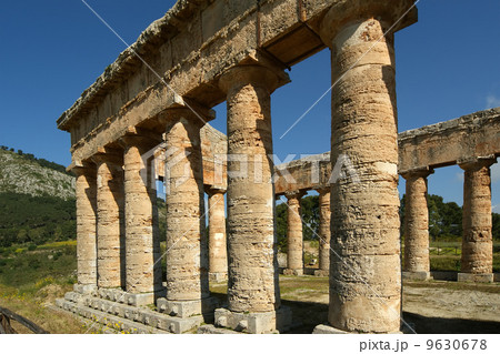 Classic Greek (Doric) Temple at Segesta in Sicily 9630678