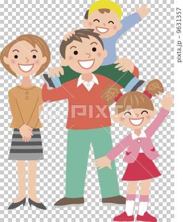Family four people family shoulder car 9631357