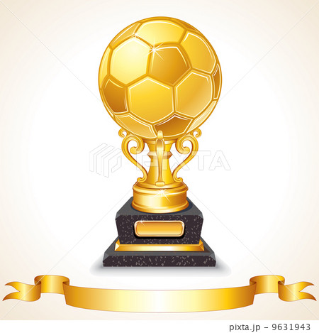 Abstract Golden Soccer Trophy. Vector Illustration 9631943