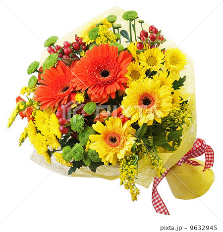 Bouquet from gerbera flowers isolated on white background. Bouquet from gerbera flowers isolated on white background. 9632945