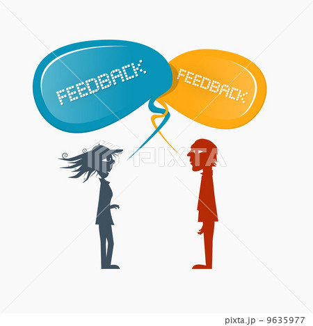 Feedback Vector Illustration with Man and Woman 9635977