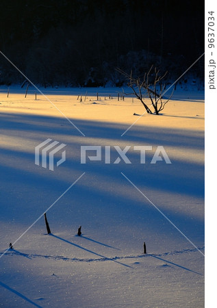 真冬の自然湖１ 9637034