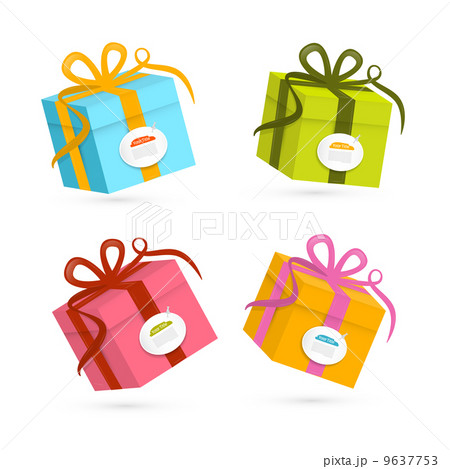 Vector Present Boxes Isolated on White Background 9637753