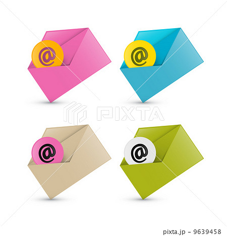 E-mail, Email Icons, Four Envelope sets 9639458