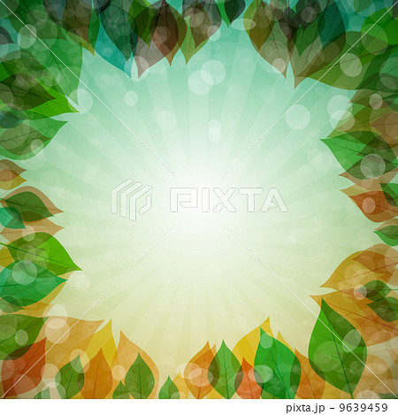 Abstract Vector Spring, Summer, Autumn, Winter Background with Leaves 9639459