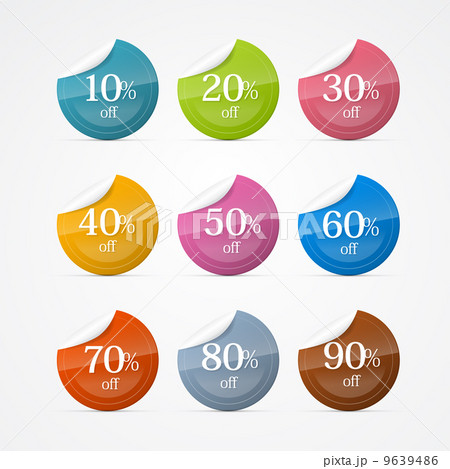 Vector Discount Stickers, Labels 9639486