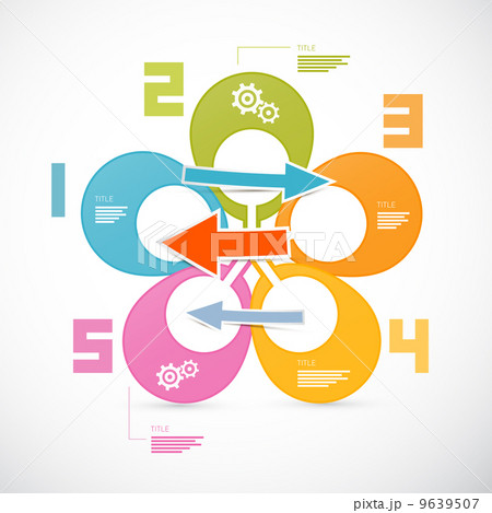 Colorful Retro Infographics Web Layout 9639507