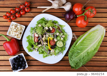 salad with fresh vegetables salad with fresh vegetables 9640254