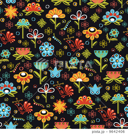 Vector Flowers Seamless Pattern  9642406