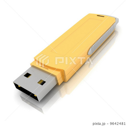 USB storage drive isolated on white 9642481