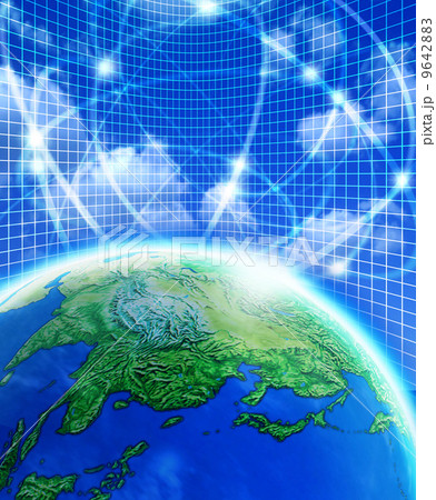 地球規模のインターネットのイラスト素材