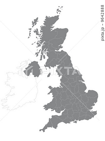 イギリスの地図のイラスト素材