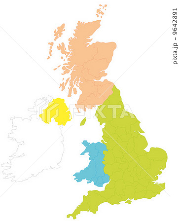 イギリスの地図のイラスト素材