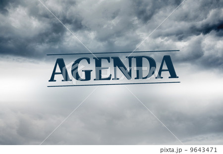 Agenda written on sky background Agenda written on sky background 9643471