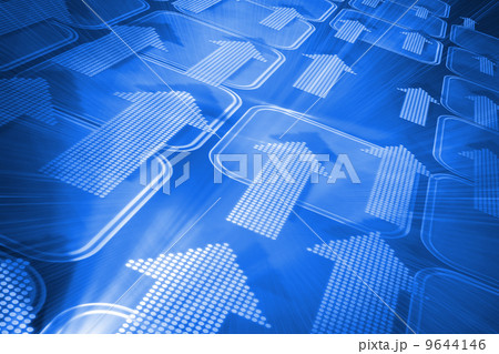 Futuristic shiny squares and arrows 9644146